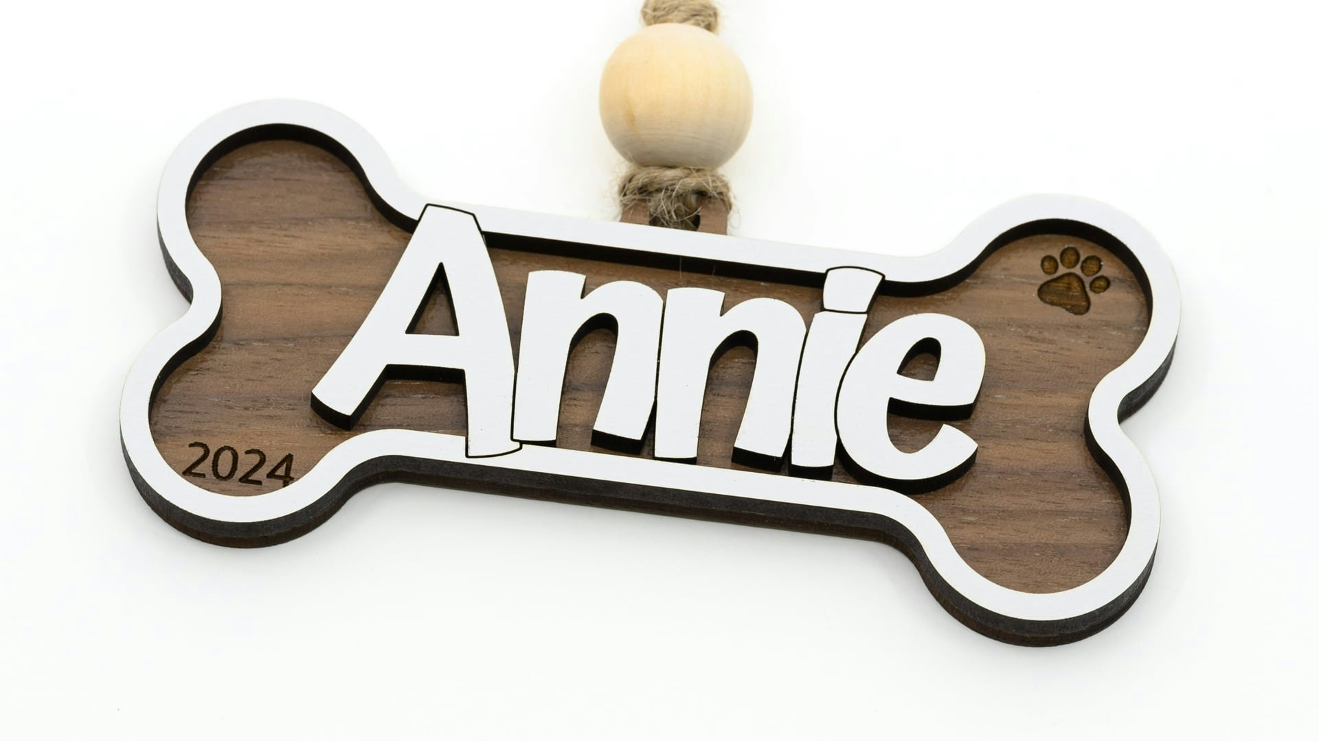 Dog Bone Christmas Ornament - SVG Generator 🦴
