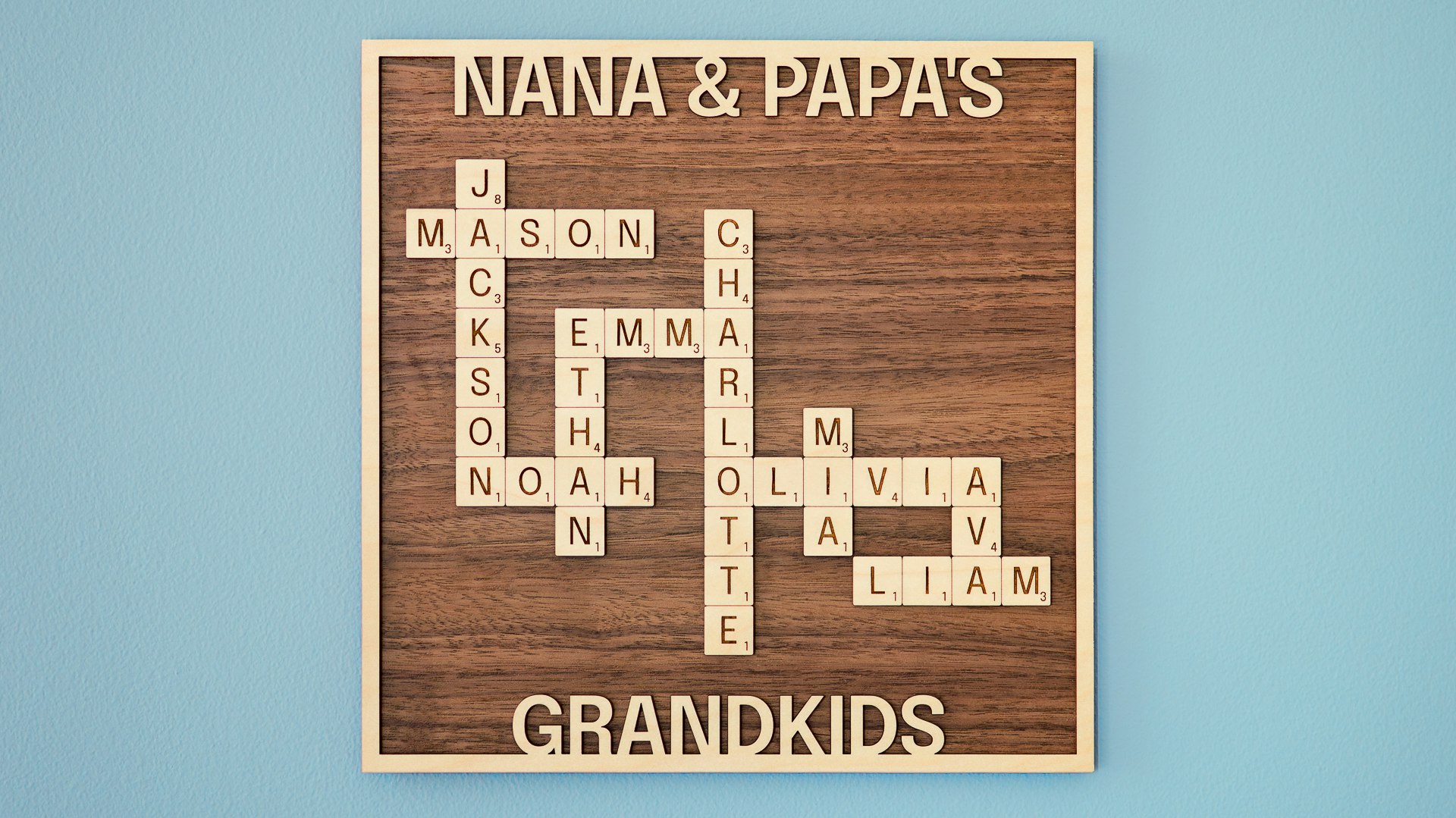 Family Names Crossword Sign - SVG Generator