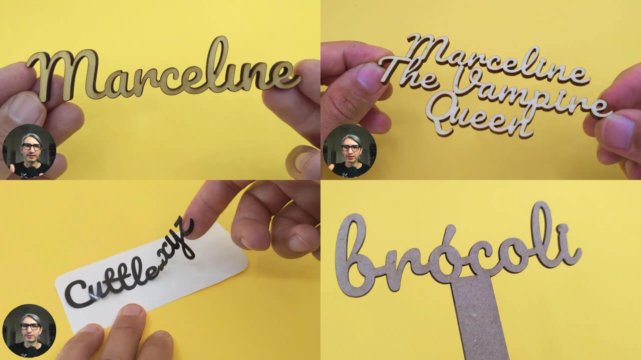 How to Create Connected Text for Laser Cutting with Cuttle
