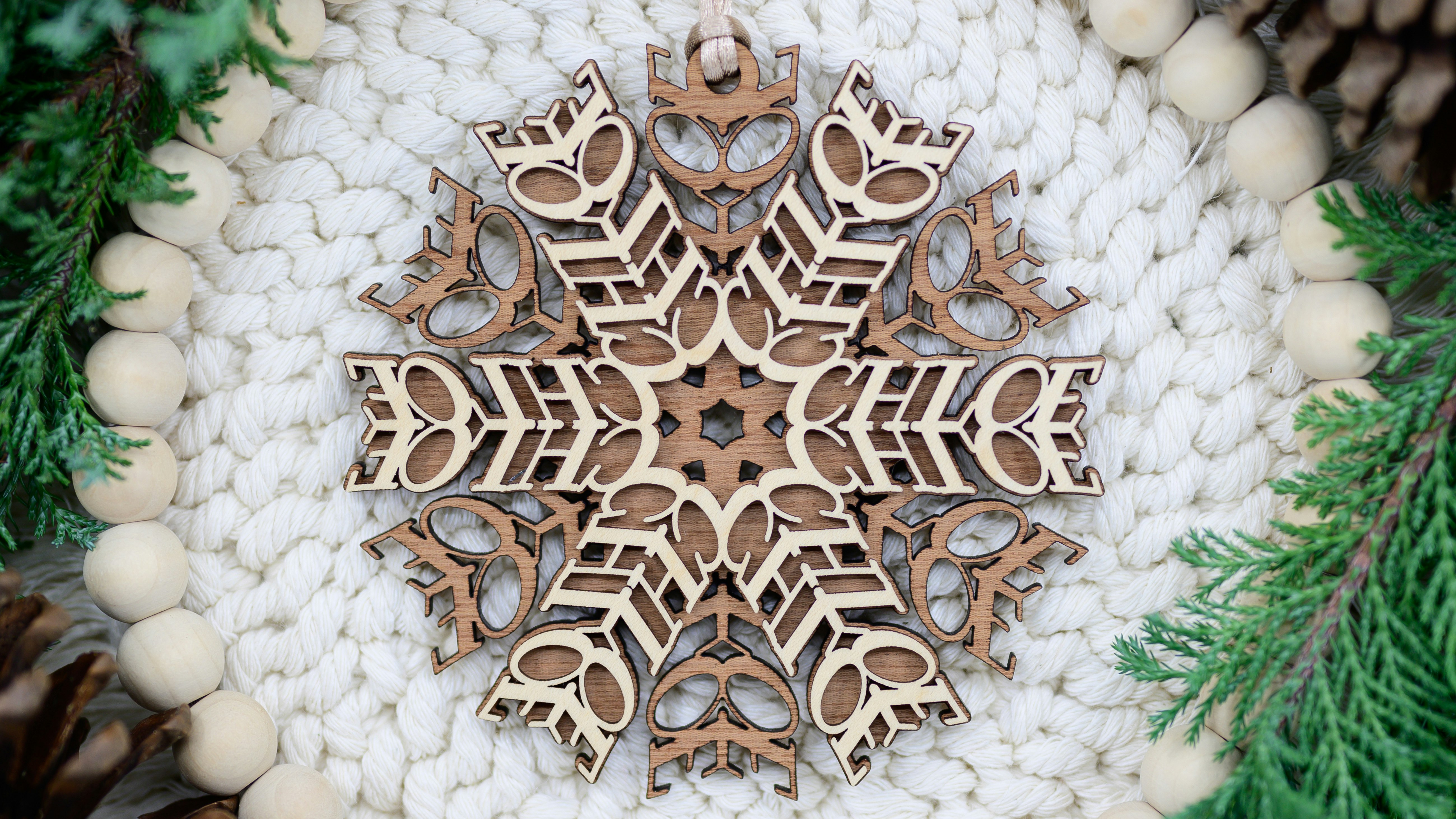 Layered Name Snowflake - SVG Generator