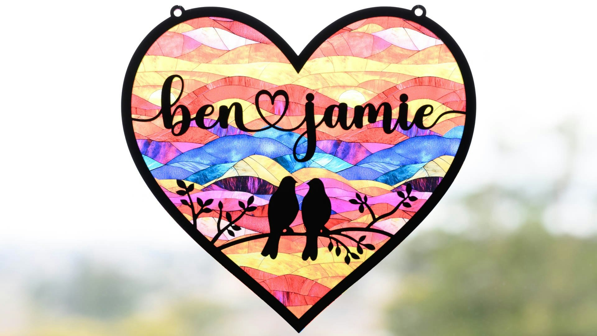 Love Birds Sun Catcher - SVG Generator 💗