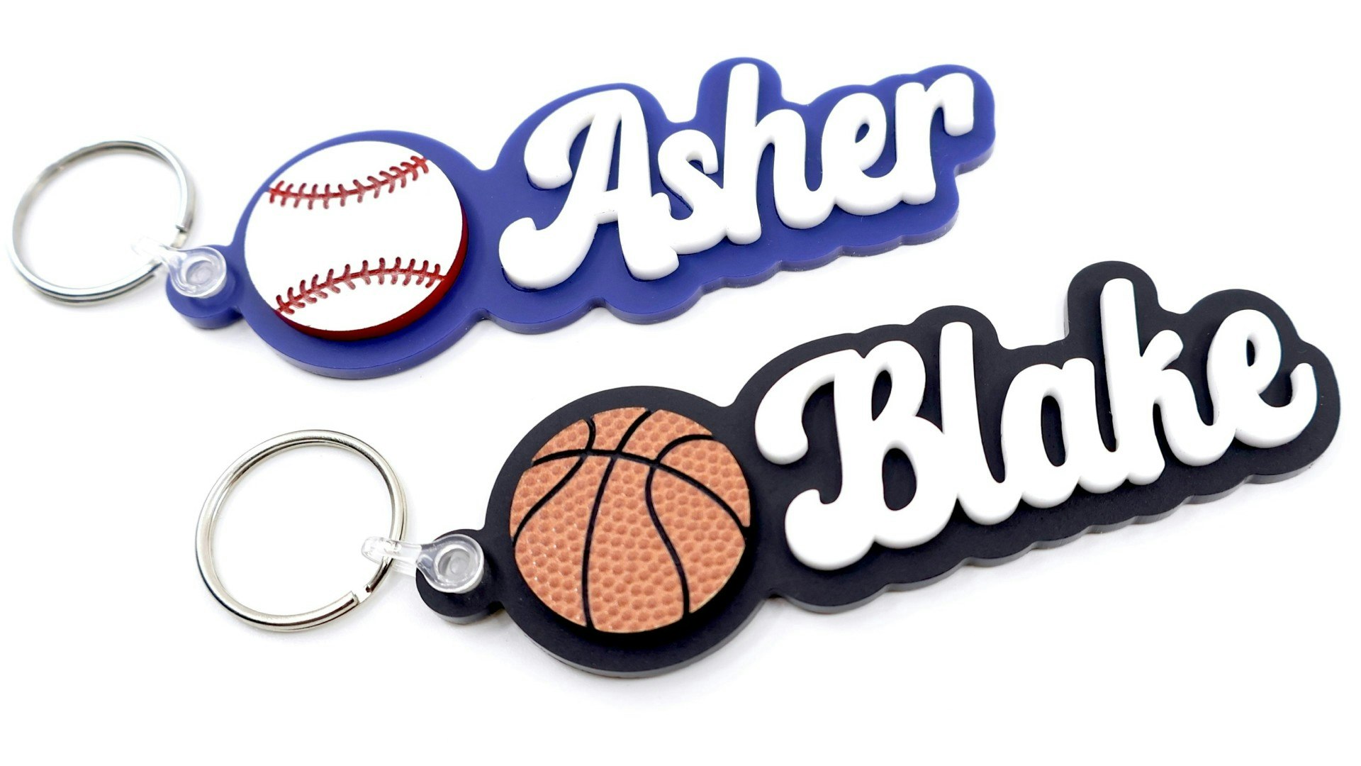 Personalized Sports Keychains Template ⚾️🏀⚽️🏈
