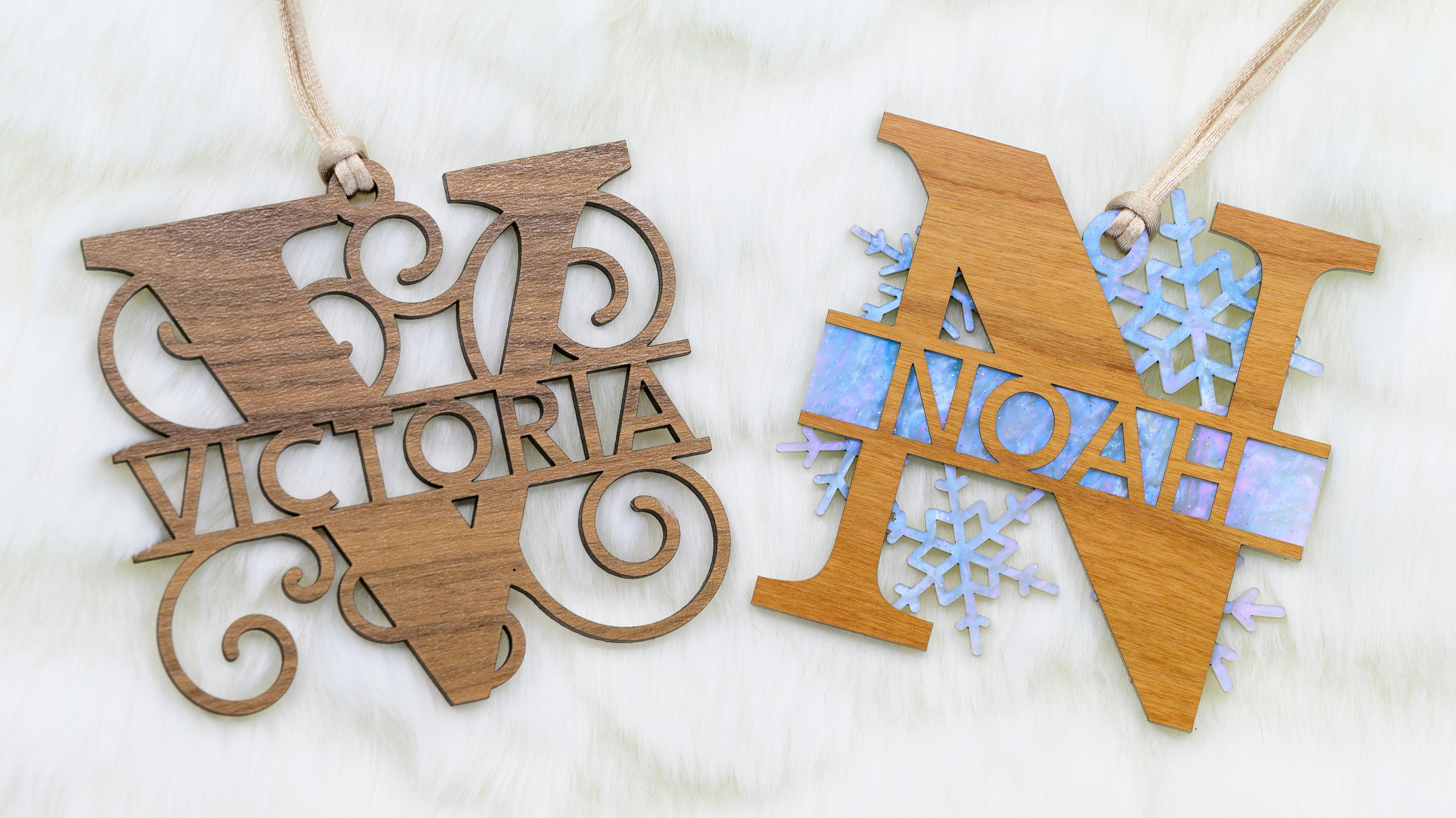 Split Monogram Ornament